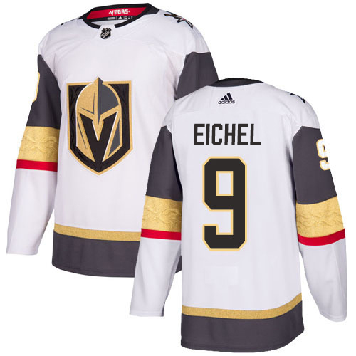 Adidas Golden Knights #9 Jack Eichel White Road Authentic Stitched Jersey