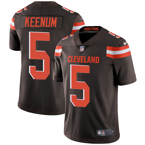 Cleveland Browns #5 Case Keenum Brown Team Color Men's Stitched Vapor Untouchable Limited Jersey Men's