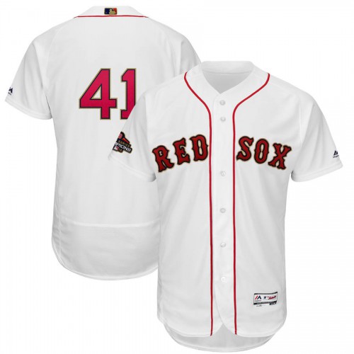 Boston Boston Red Sox #41 Chris Sale Majestic 2019 Gold Program Flex Base Player Jersey White Men's