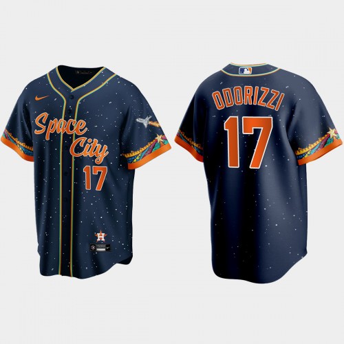 Houston Houston Astros #17 Jake Odorizzi Navy Men's 2021 City Connect Replica Jersey Men's