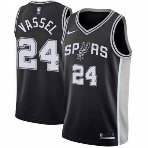 San Antonio Spurs #24 Devin Vassell Black Swingman Icon Edition Jersey Mens