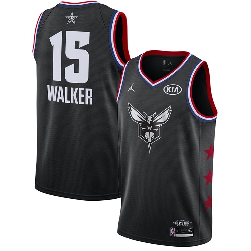 Charlotte Hornets #15 Kemba Walker Black Youth Jordan Swingman 2019 All-Star Game Jersey Youth