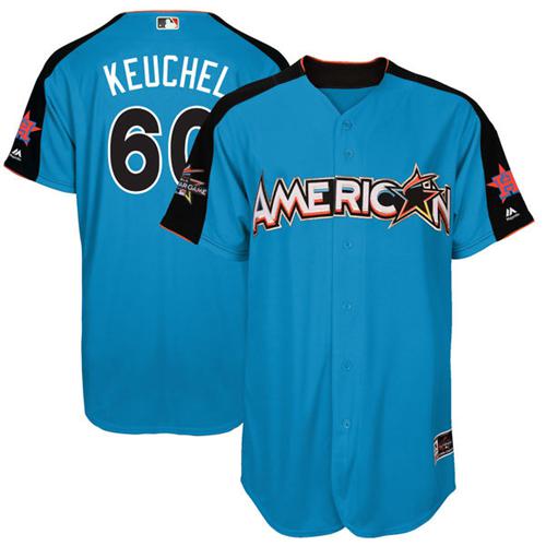 Houston Astros #60 Dallas Keuchel Blue 2017 All-Star American League Stitched Jersey Men's