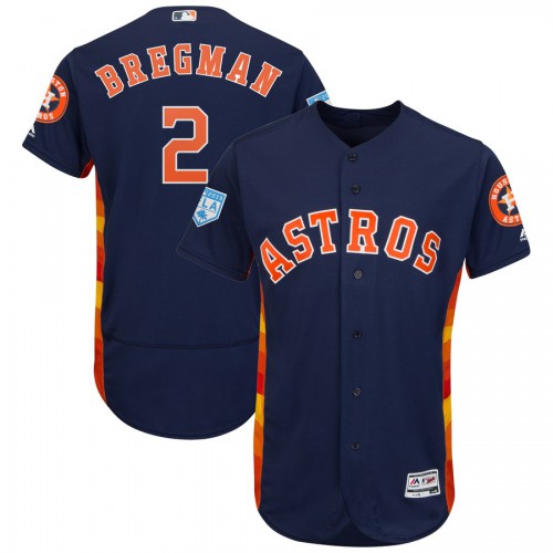 Houston Astros #2 Alex Bregman Navy 2019 Spring Training Flex Base Stitched Jersey Men's