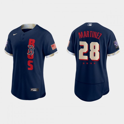 Boston Boston Red Sox #28 J.D. Martinez 2021 All Star Game Authentic Navy Jersey Men's