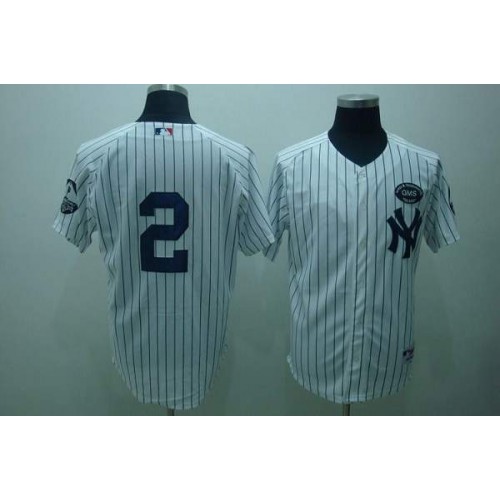 New York Yankees #2 Derek Jeter White GMS The Boss Stitched Jersey Men's
