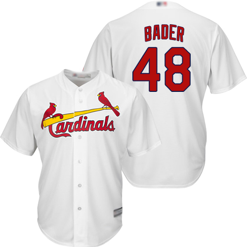 St.Louis Cardinals #48 Harrison Bader White New Cool Base Stitched Jersey Men's