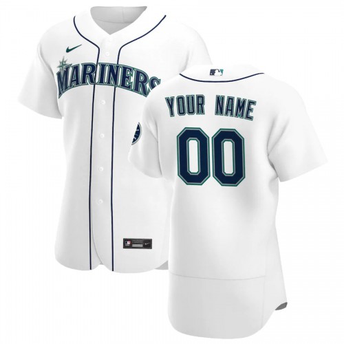 Seattle Mariners Custom Men's White Home 2020 Authentic Player Jersey