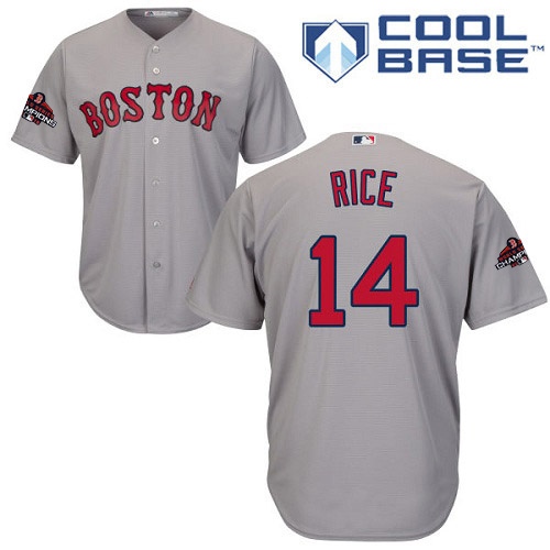 Boston Red Sox #14 Jim Rice Grey Cool Base 2018 World Series Champions Stitched Youth Jersey Youth