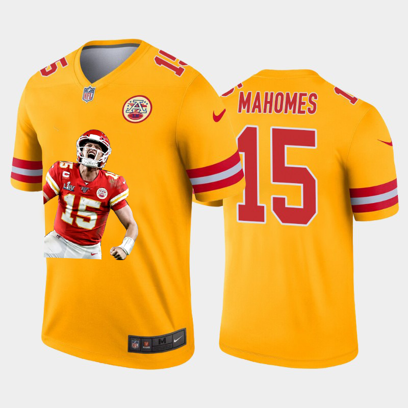 Kansas City Chiefs #15 Patrick Mahomes Team Hero 2 Vapor Limited Jersey Yellow
