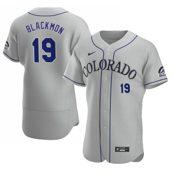Men's Colorado Rockies 19 Authentic 2020 Road Gray Charlie Blackmon Jersey