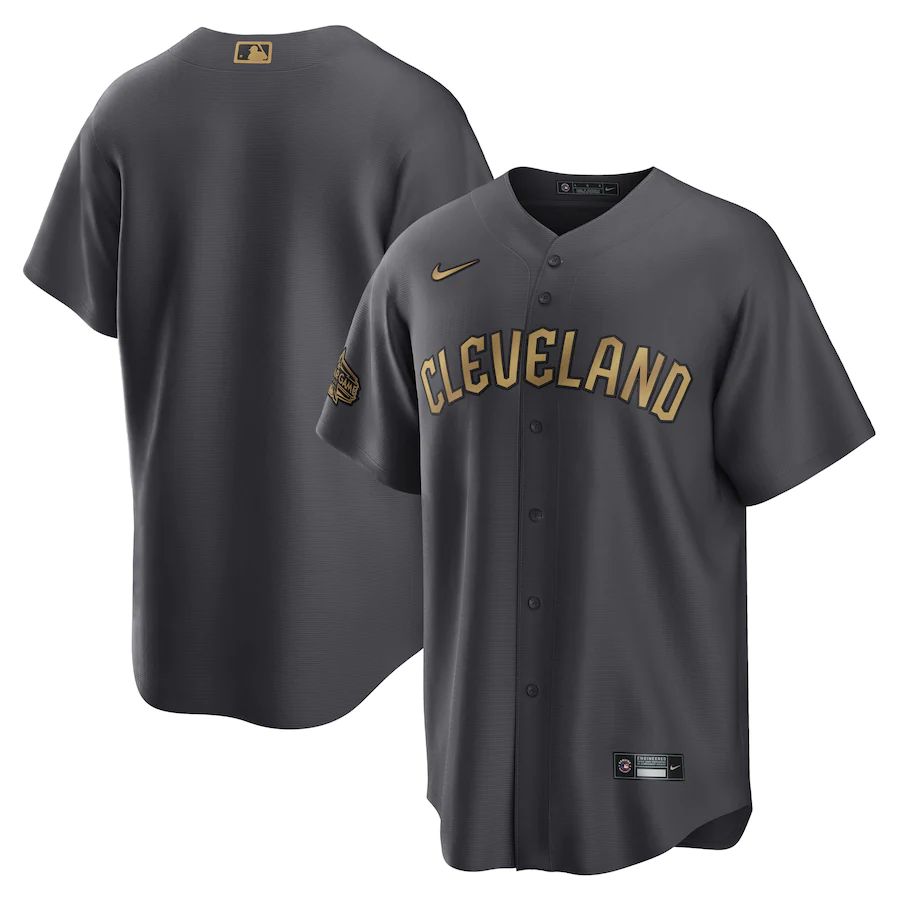 Cleveland Guardians Blank Men's Charcoal 2022 All-Star Game Replica Jersey