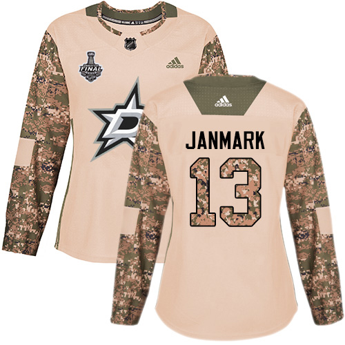 Adidas Dallas Stars #13 Mattias Janmark Camo Authentic 2017 Veterans Day Women's 2020 Stanley Cup Final Stitched Jersey Womens