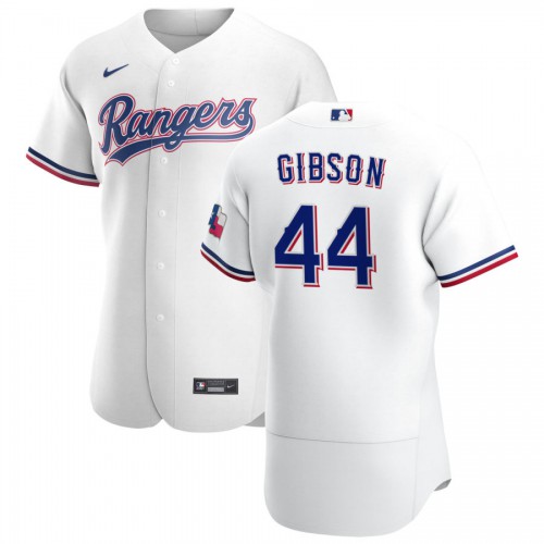 Texas Texas Rangers #44 Kyle Gibson Men's White Home 2020 Authentic Player Jersey Men's