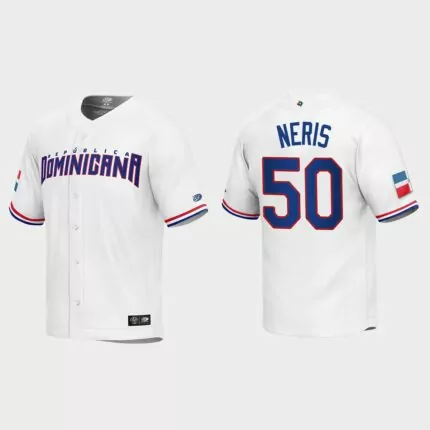 Hector Neris Dominican Republic Baseball 2023 World Baseball Classic Replica Jersey – White