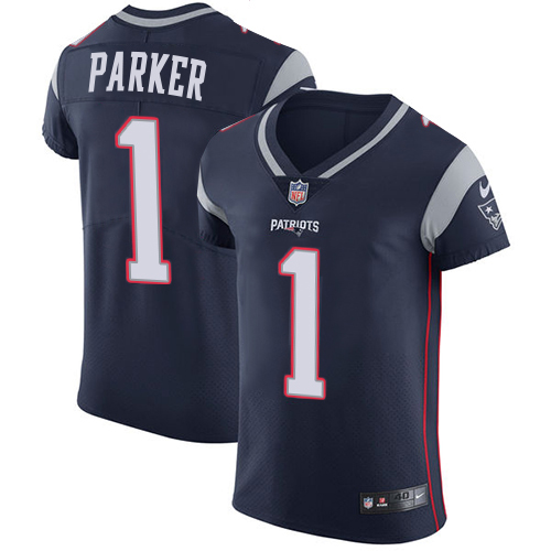 Patriots #1 DeVante Parker Navy Blue Team Color Men's Stitched Vapor Untouchable Elite Jersey