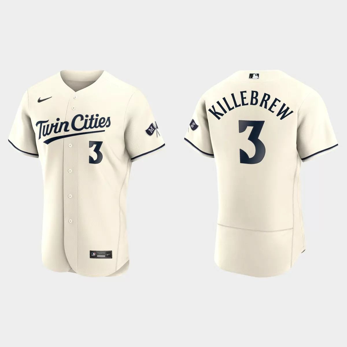 Minnesota Twins #3 Harmon Killebrew Men's 2023 Authentic Jersey - Cream