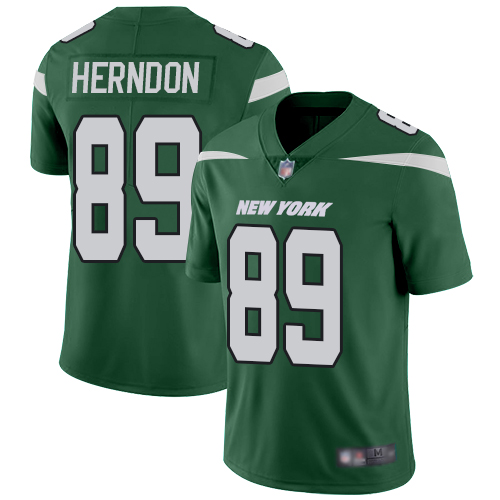 New York Jets #89 Chris Herndon Green Team Color Men's Stitched Vapor Untouchable Limited Jersey Men's