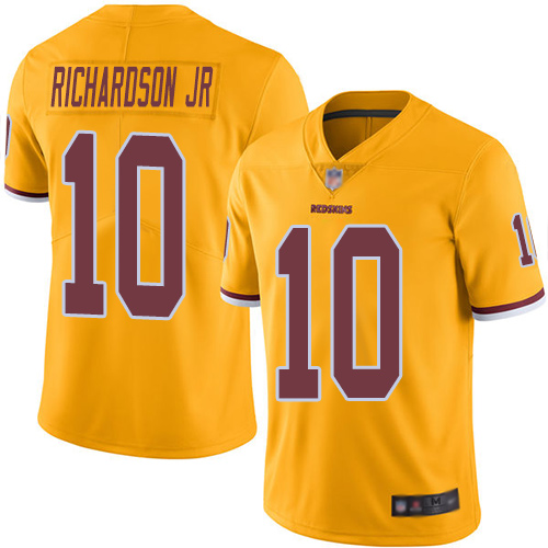 Washington Commanders #10 Paul Richardson Jr Gold Men's Stitched Limited Rush Jersey Men's