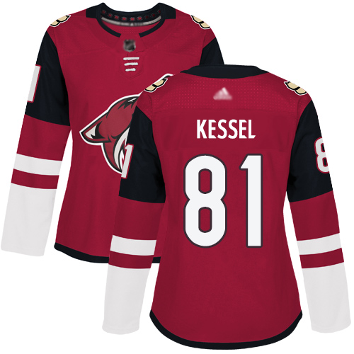 Adidas Arizona Coyotes #81 Phil Kessel Maroon Home Authentic Women's Stitched Jersey Womens