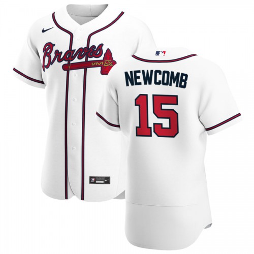 Atlanta Atlanta Braves #15 Sean Newcomb Men's White Home 2020 Authentic Player Jersey Men's