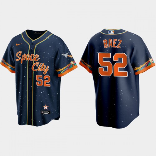 Houston Houston Astros #52 Pedro Baez Navy Men's 2021 City Connect Replica Jersey Men's