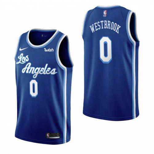 Los Angeles Los Angeles Lakers #0 Russell Westbrook Womens Blue 2019-20 Classic Edition Stitched Jersey Womens