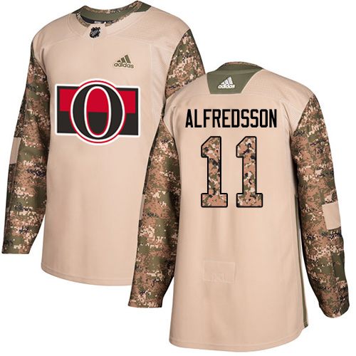 Adidas Ottawa Senators #11 Daniel Alfredsson Camo Authentic 2017 Veterans Day Stitched Youth Jersey Youth