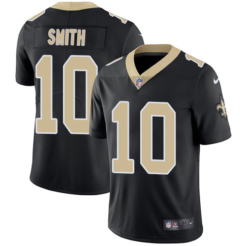 New Orleans Saints #10 Tre'Quan Smith Black Team Color Men's Stitched Vapor Untouchable Limited Jersey Men's