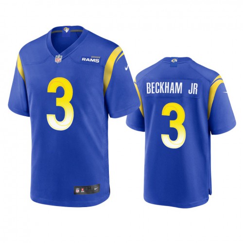 Los Angeles Los Angeles Rams #3 Odell Beckham Jr. Men's Game Jersey - Royal Men's