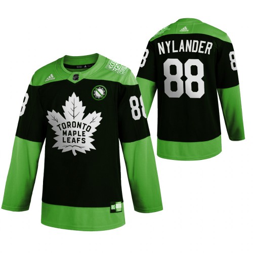 Toronto Maple Toronto Maple Leafs #88 William Nylander Men's Adidas Green Hockey Fight nCoV Limited Jersey Men's
