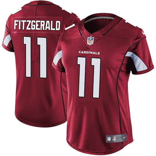 Cardinals #11 Larry Fitzgerald Red Team Color Women's Stitched Vapor Untouchable Limited Jersey