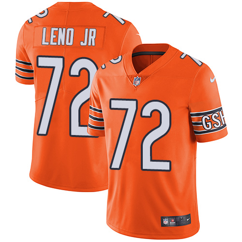Chicago Bears #72 Charles Leno Jr Orange Youth Stitched Limited Rush Jersey Youth