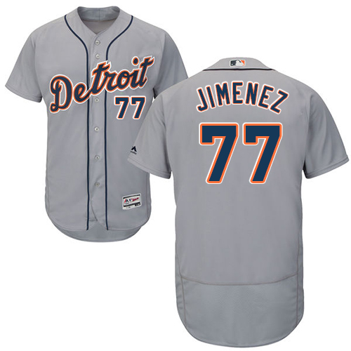 Detroit Tigers #77 Joe Jimenez Grey Flexbase Authentic Collection Stitched Jersey Men's