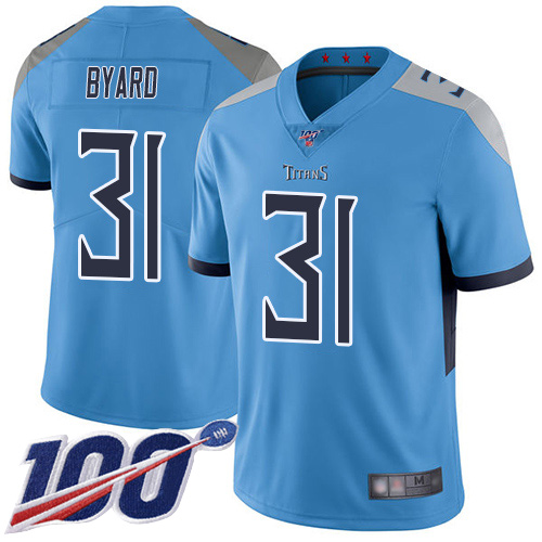 Tennessee Titans #31 Kevin Byard Light Blue Alternate Men's Stitched 100th Season Vapor Limited Jersey Men's