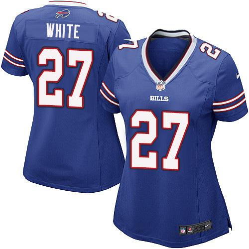 Bills #27 Tre'Davious White Royal Blue Team Color Women's Stitched Elite Jersey