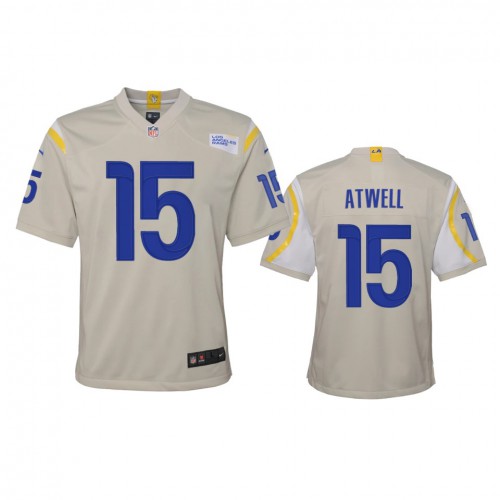 Los Angeles Los Angeles Rams #15 Tutu Atwell Youth Game Jersey - Bone Youth