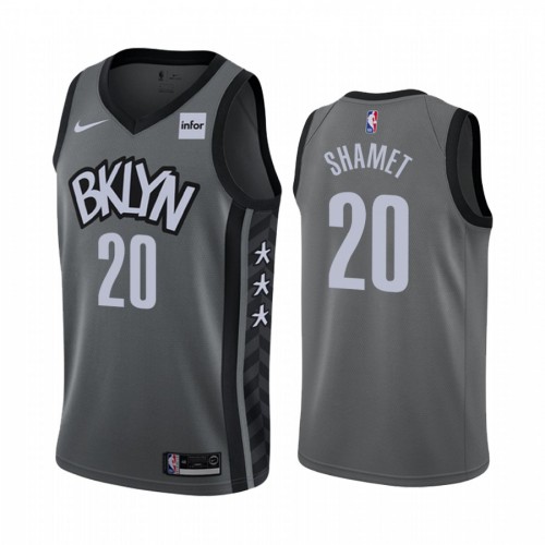 Brooklyn Nets #20 Landry Shamet Gray Youth Swingman Statement Edition Jersey Youth