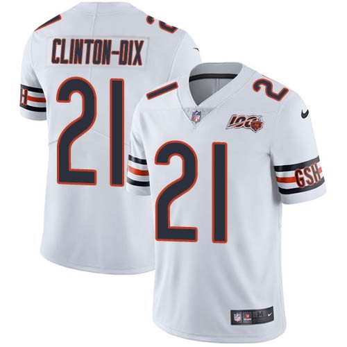 Chicago Bears #21 Ha Ha Clinton-Dix White Men's 100th Season Stitched Vapor Untouchable Limited Jersey Men's