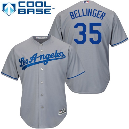 Los Angeles Dodgers #35 Cody Bellinger Grey Cool Base Stitched Youth Jersey Youth
