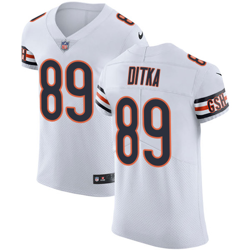 Bears #89 Mike Ditka White Men's Stitched Vapor Untouchable Elite Jersey