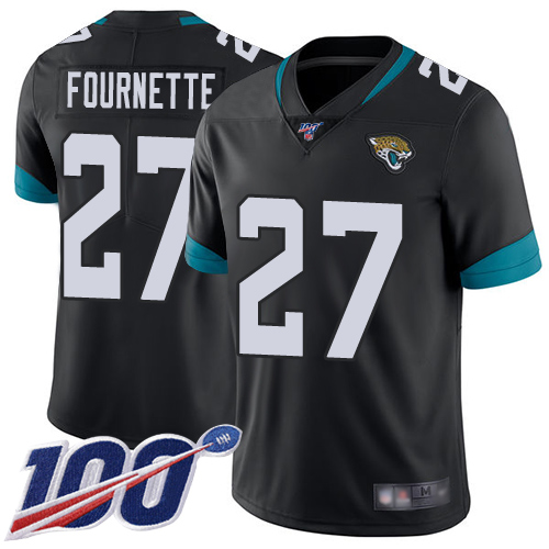 Jaguars #27 Leonard Fournette Black Team Color Youth Stitched 100th Season Vapor Limited Jersey