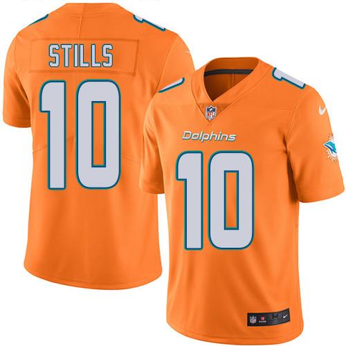 Miami Dolphins #10 Kenny Stills Orange Men's Stitched Limited Rush Jersey Men's