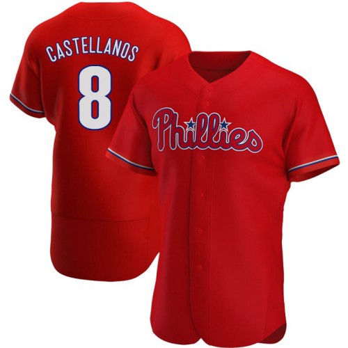 Philadelphia Philadelphia Phillies #8 Nick Castellanos Men's Red Alternate 2020 Authentic Player Jersey Men's