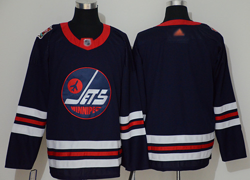 Adidas Jets Blank Navy Blue Authentic 2019 Heritage Classic Stitched Jersey