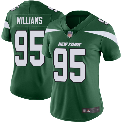 New York Jets #95 Quinnen Williams Green Team Color Women's Stitched Vapor Untouchable Limited Jersey Womens