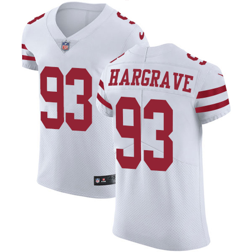 49ers #93 Javon Hargrave White Men's Stitched Vapor Untouchable Elite Jersey
