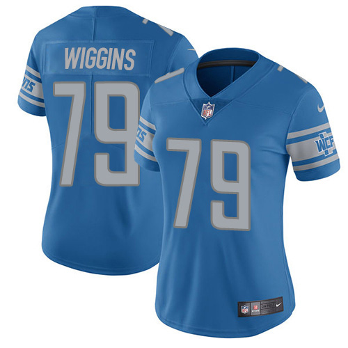 Detroit Lions #79 Kenny Wiggins Blue Team Color Women's Stitched Vapor Untouchable Limited Jersey Womens