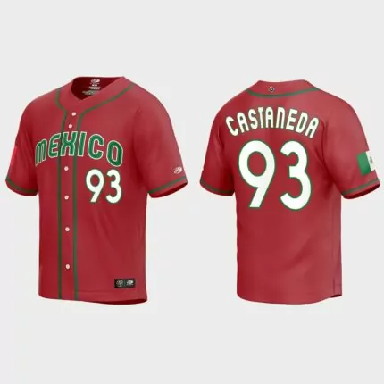Victor Castaneda Mexico Baseball 2023 World Baseball Classic Replica Jersey – Red