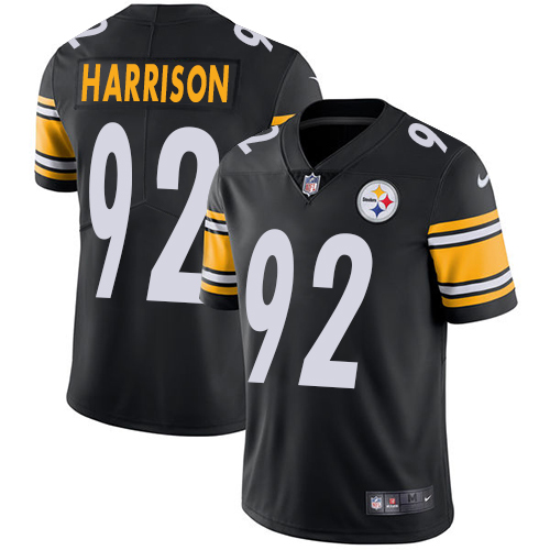 Pittsburgh Steelers #92 James Harrison Black Team Color Men's Stitched Vapor Untouchable Limited Jersey Men's
